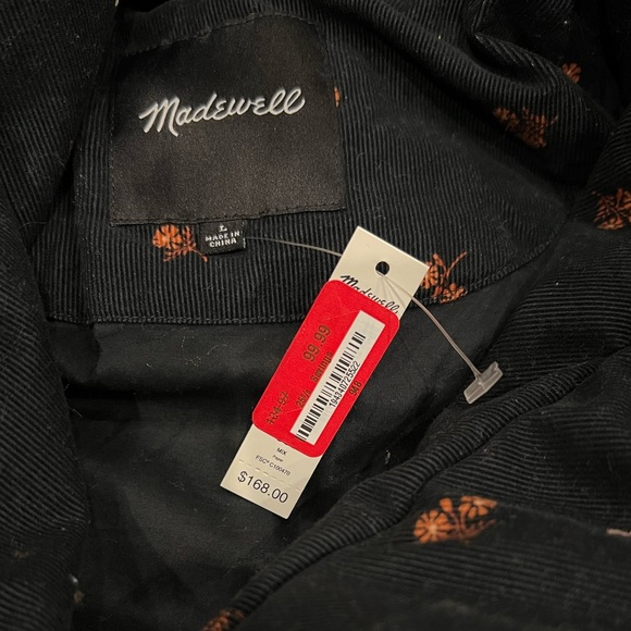 Madewell ditsy floral printed corduroy quilted jacket Large L NEW NWT - Picture 8 of 8